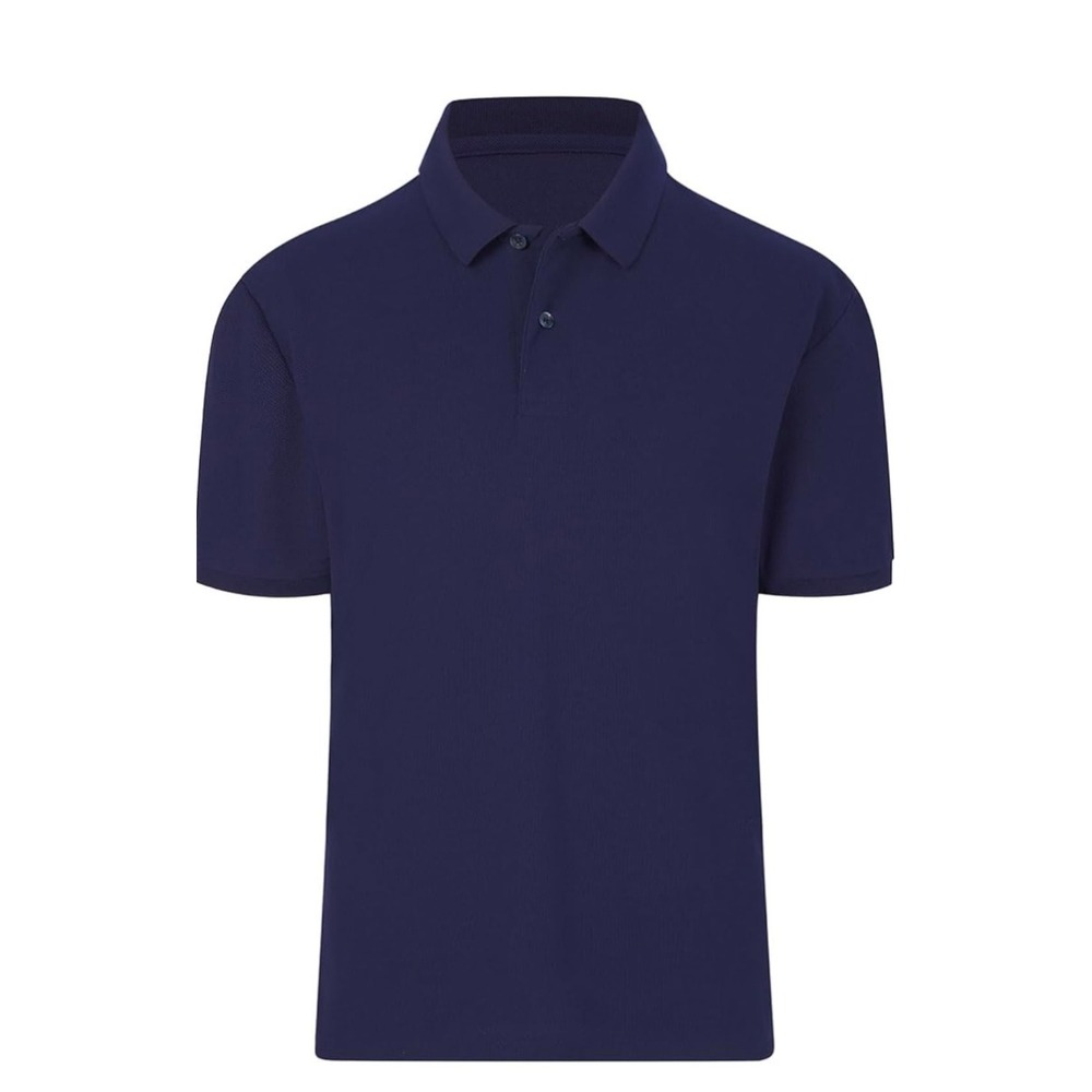 Colocarbon Men Navy Blue Short Sleeve Moisture Wicking Dry Fit Golf Polo Shirt S - Picture 5 of 7